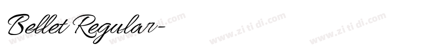 Bellet Regular字体转换